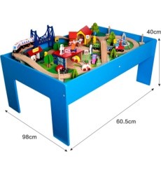 MEGA Wooden Train on the Table
