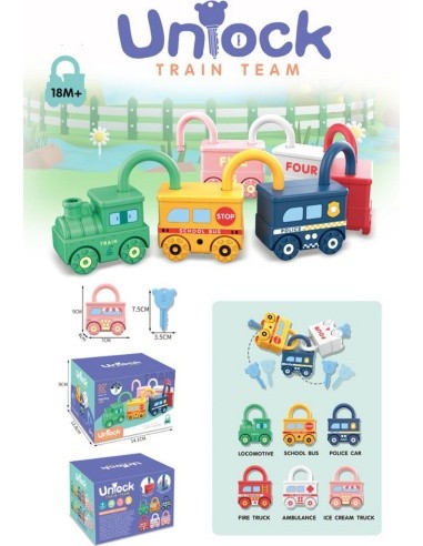 Train Set with Padlock Cars