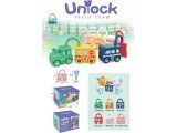 Train Set with Padlock Cars