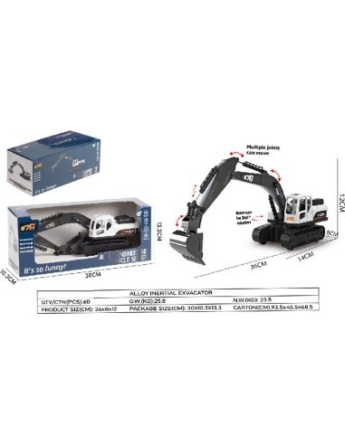Metal Excavator White