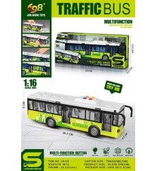 Autobusas su šviesos ir garso funkcija Žalias