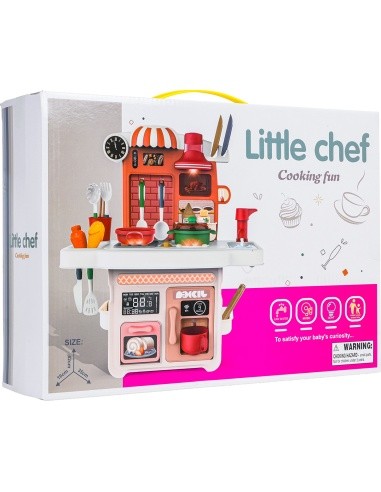 Kitchen with Light and Sound Function Pink