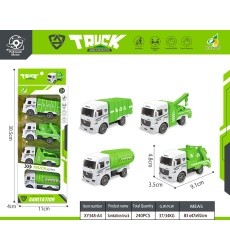 Set of Greenery Service Vehicles