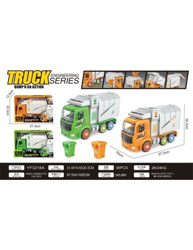 Garbage Truck with Lights and Sounds Green