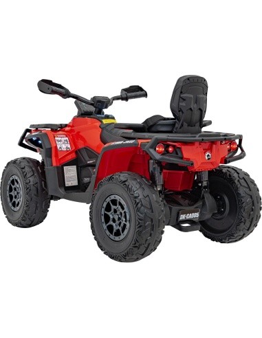 Elektrinis keturratis Can-Am Outlander ATV, raudonas