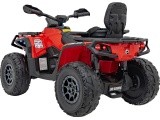 Elektrinis keturratis Can-Am Outlander ATV, raudonas
