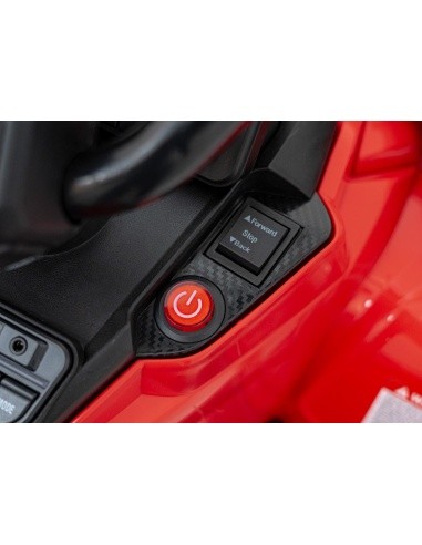 Elektrinis keturratis Can-Am Outlander ATV, raudonas