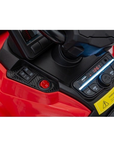 Elektrinis keturratis Can-Am Outlander ATV, raudonas