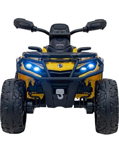 Keturratis Can Am Outlander ATV geltonos spalvos