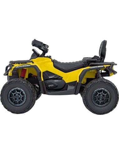 Keturratis Can Am Outlander ATV geltonos spalvos
