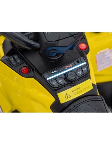 Keturratis Can Am Outlander ATV geltonos spalvos