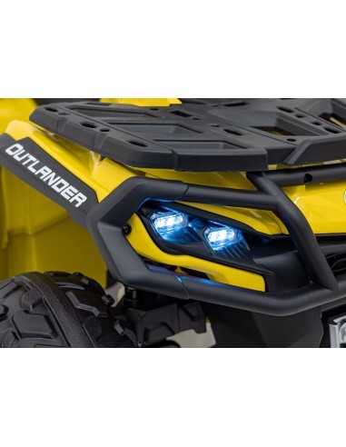 Keturratis Can Am Outlander ATV geltonos spalvos