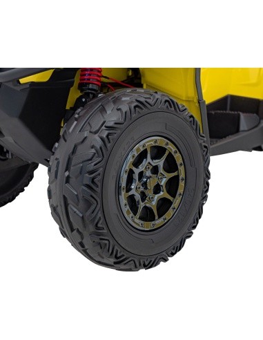 Keturratis Can Am Outlander ATV geltonos spalvos