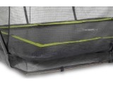 EXIT Silhouette ground trampoline 214x305cm with safety net - black Outdoor Rectangular Coil spring Sunken trampoline