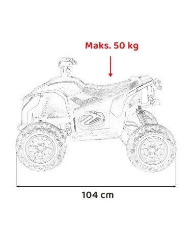 Keturratis greitasis ratas mėlynas