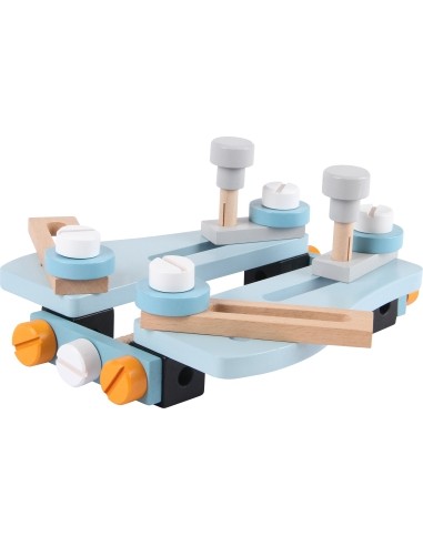 Meistro stalas Ecotoys 2in1 medinis