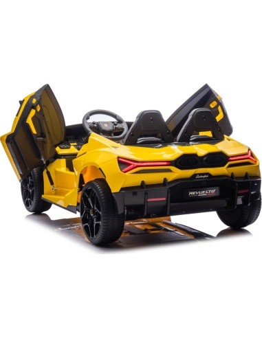 Elektromobilis Lamborghini Revuelto XL, geltonas