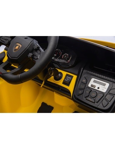 Elektromobilis Lamborghini Revuelto XL, geltonas