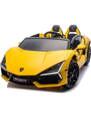 Elektromobilis Lamborghini Revuelto XL, geltonas