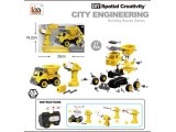 Disassembled dump truck