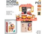 Kitchen Kitchenette with Light Function 43 pieces. Pink