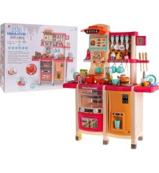 Kitchen Kitchenette with Light and Sound Function 42 pcs. Pink