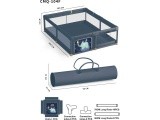 Soft Baby Playpen Rectangle Night Elephant