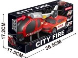 Helicopter + Fire Department Car Set