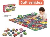 City Fire Department Mat + Soft Car Set