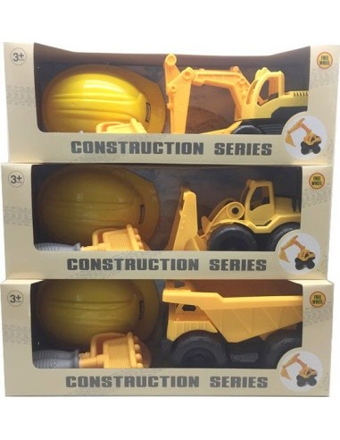 Construction Vehicle with Helmet + Accessories