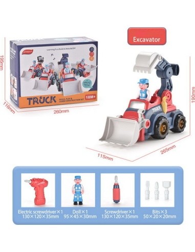 Disassembled Excavator + Accessories