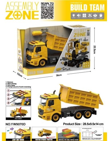 Twisting Dump Truck with Sound Function + Accessories