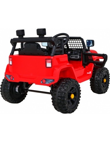 "Jeep" tamsiai raudonos spalvos transporto priemonė