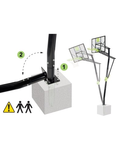 EXIT Galaxy Inground Basket (with Dunkring) In-ground Rectangular Polycarbonate (PC)