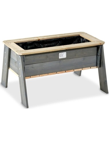 EXIT Aksent Kids Planter Table L Table planter Freestanding Wood Grey Outdoor