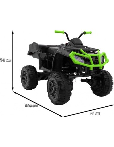 Vehicle Quad XL ATV, remote control 2 4 GHZ black and Green