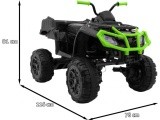 Vehicle Quad XL ATV, remote control 2 4 GHZ black and Green