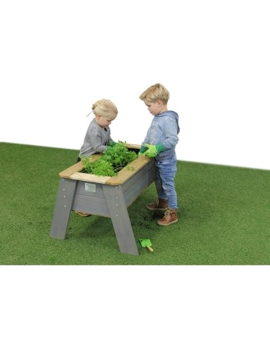 EXIT Aksent Kids Planter Table L Table planter Freestanding Wood Grey Outdoor