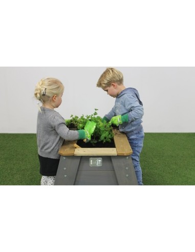 EXIT Aksent Kids Planter Table L Table planter Freestanding Wood Grey Outdoor