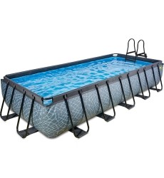 EXIT Stone pool 540x250x100cm with filter pump - grey