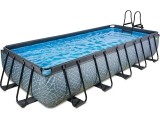 Baseinas EXIT Stone 540x250x100 cm su filtravimo siurbliu, pilkas