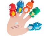 Set of Rubber Puppets Dinosaurs + Booklet