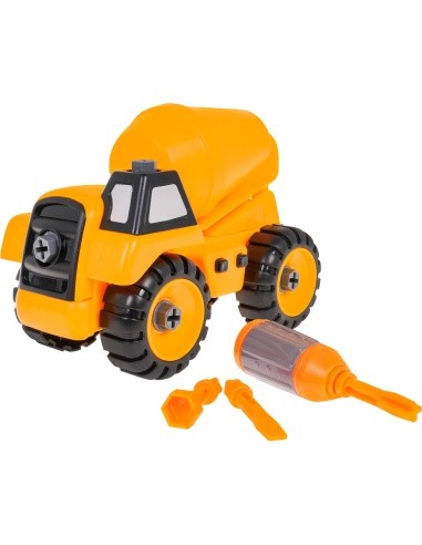 Construction vehicle concrete mixer for twisting