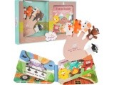 Farm Rubber Puppet Set + Booklet
