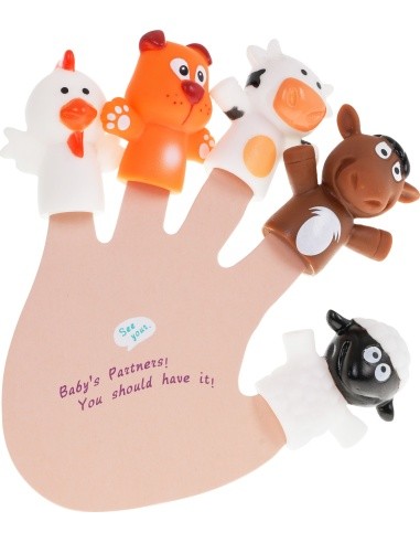 Farm Rubber Puppet Set + Booklet