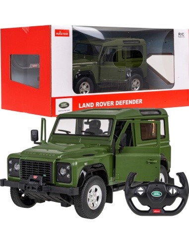R/C automobilis Land Rover Defender 1:14 RASTAR Green