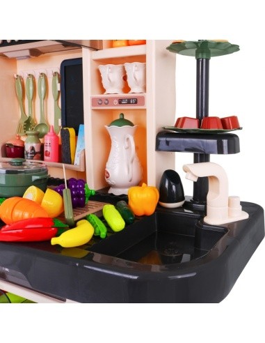 "Mega Kitchen" virtuvė "KitchenEtte" čiaupas su vandeniu 65 elementai