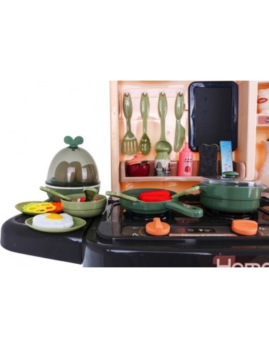 "Mega Kitchen" virtuvė "KitchenEtte" čiaupas su vandeniu 65 elementai