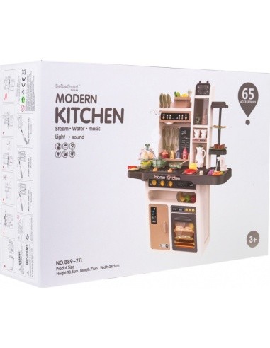 "Mega Kitchen" virtuvė "KitchenEtte" čiaupas su vandeniu 65 elementai