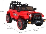Visą laiką visureigis 4WD Raudona